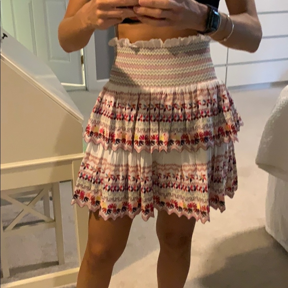 Amor tiered skirt with stunning embroidery